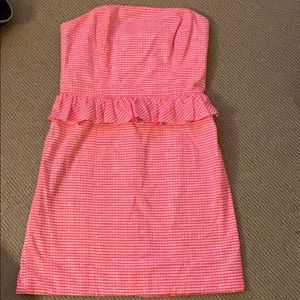 Lily Pulitzer strapless dress with ruffle